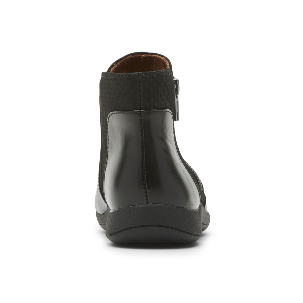 Botas Rockport Mujer Mexico - Tessie Zipper Negros - YIKNU0587